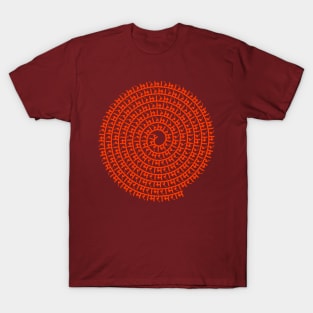 SPIRAL MALA -108 RAM MANTRA T-Shirt